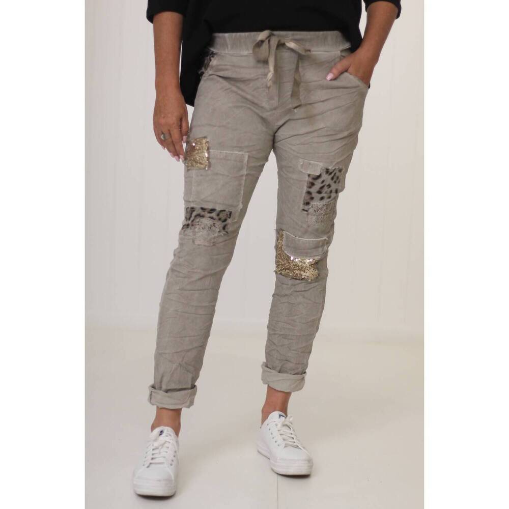 NEW I LOVE LINEN feelin it pants in tan
